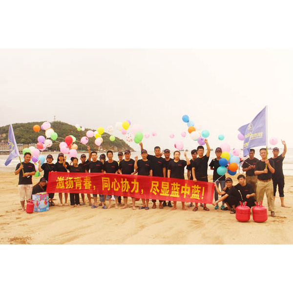 百忙之中，公司組織員工海邊旅游